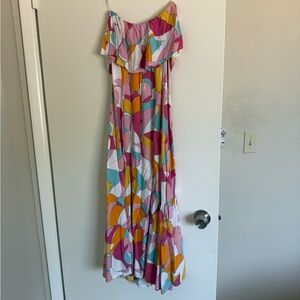 Japna Colorful Abstract Maxi Dress